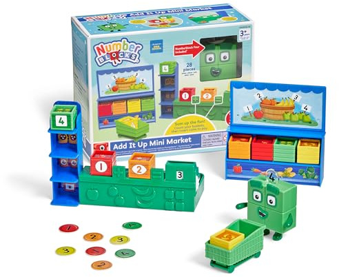 Learning Resources Numberblocks – Juego de Tienda Educativo con Caja Registradora y Carrito – Aprender a Contar y Sumar – Juguete para Niños 3–5 Años