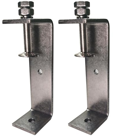 Ponezg 2 Stück C Klemme 90-125mm Einstellbar Kieferöffnungen Edelstahl C Zwingen Schraubzwingen Klein Schraubklemmen Metall Klemmschrauben Klemmhalterung Tischklemme M8 M10 Schraubzwinge C-Clamp Set