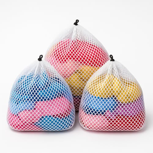 3 Piezas Bolsa Lavadora Ropa Interior Delicada 30x40cm Malla Fina con Cordón Protección Antienredo Antideformación Lavado Seguro Calcetines Sujetadores Zapatillas Viaje Organizador Rojo