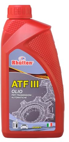 Olio Cambio Rhutten ATF III D, Olio per Servosterzo, Cambi Automatici, Antiusura, Antiattrito, Specifica Dexron III, 1L