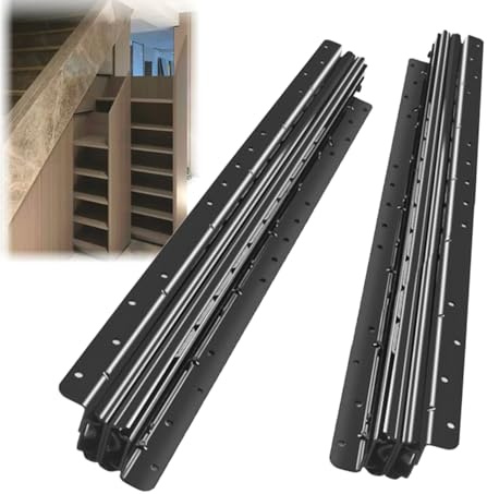 Guide Per Cassetti Pesanti,Guide Cassetti,2pcs Guide Scorrevoli Per Ripiani Estraibili Con Cuscinetti a Sfera,Capacità Di Carico 150kg,Per,Ripostiglio Sottoscalamobili(Nero,400-900mm)