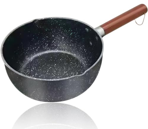 16CM Small Milk Pan Non Stick, Milk Saucepan with Pouring Lip, Lightweight Small Saucepan, Milk Pan with Heat Resistant Handle, Non Stick Saucepan for Milk, Soup & Egg Boiling and Everyday Cooking