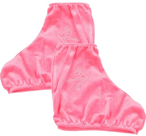 RUNROTOO Copriscarpe da Pattinaggio Protezione Extra in Poliestere Rosa Resistente allo Sporco 1 Paio per Scarpe da Figura Adatto per Pattinaggio su Ghiaccio e Roller