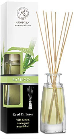Raumduft Bamboo mit Lemongrass Öl 100ml - Intensiv und Langanhaltend Duft - Bester Raumlufterfrischer für Aromatherapie - Zuhause - Büro - Boutique - SPA - Aromatherapie