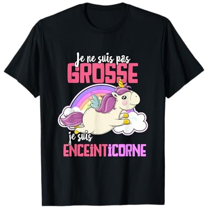 annonce de la grossesse Tee pour femme enceinte Licorne T-Shirt