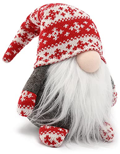 BOPIPA ​​​​​​​Gnome Christmas Decorations Swedish Tomte Stuffed Gnomes Plush Ornaments Holiday Elf Dwarf Thanksgiving Halloween Valentines Nordic Santa Gifts Home Tiered Tray Tabletop Décor