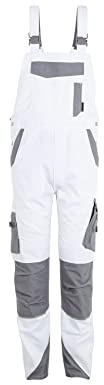 Planam Norit Herren Latzhose Weiss Zink Modell 6528 Größe 54