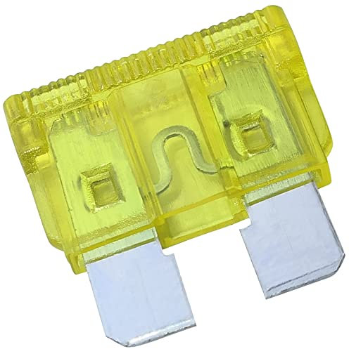 AERZETIX – C52669 - Lot de 10 fusibles enfichables midi 19 mm plats - 20A - couleur : jaune - auto voiture/véhicule