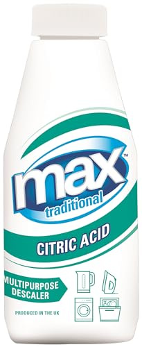 Max Traditional Citric Acid, 450g - Powerful Descaler & Limescale Remover for Descaling Baths, Kettles, Dishwashers, Washing Machines