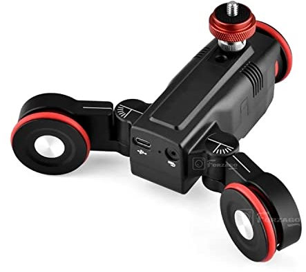 3-Wheels Wireless Camera Video Auto Dolly, Electric Track Rail Slider Dolly with APP Control Support ,7.8cm/s for DSLR Camera Camcorder Phones