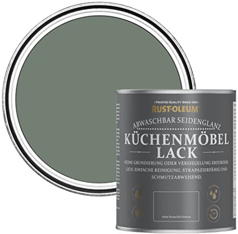 Rust-Oleum abwaschbare Küchenschrankfarbe in dunkelgrün mit Seidenglanz Finish - Gelassenheit 750ML