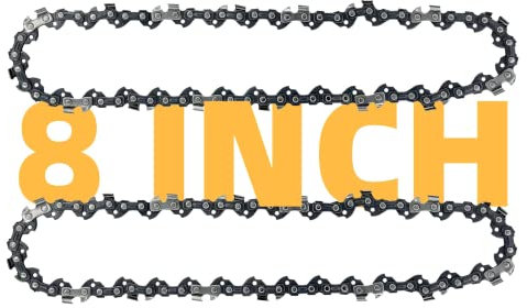 2pcs Catena per motosega per mini motosega portatile ricaricabile da 8 pollici 1/4 1,1 mm 45TG 20cm guida catena universale. per la catena motosega (8 pollici)