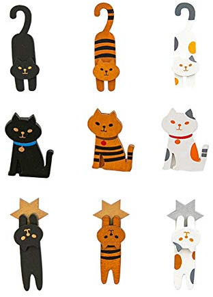 Katze Kühlschrankmagnet Lustige Katze Kühlschrankmagnet Holz Katzen Kühlschrankmagnete Clips Holzmagnete für Kühlschrank Tier Kühlschrankaufkleber Kühlschrankaufkleber für Kinder Katzenliebhaber