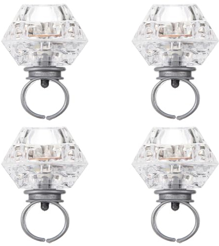 SAFIGLE 4 Stücke Party Ring Spielzeug Mit Blinkenden Led Licht Für Kinder Jungen Mädchen Leuchtender Diamantring Für Geburtstag Halloween Feier