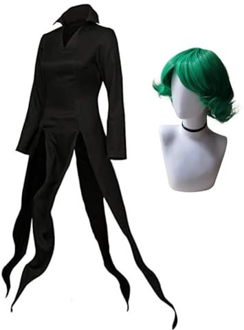 Anjinguang One Punch Man Cospay Tatsumaki Kleid Anime Cosplay Outfit Halloween Kostüm für Frauen Comic Con Party Uniform