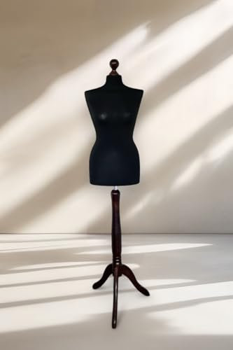 Generic LUSORIA Schneiderpuppe, Schneiderbüste weiblich schwarz/Dunkles Holz (S 36), HR0EGH0