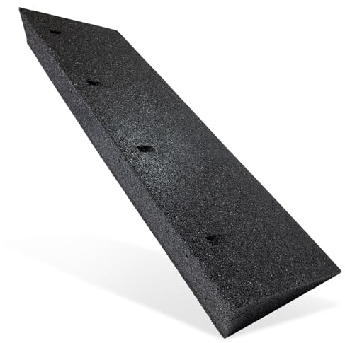 TOPRUBBER Bordsteinrampe 1000x250x130 Bordstein Auffahrrampe aus Gummigranulat