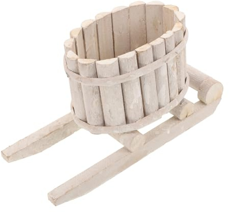 RORPOIR Maceta De Madera Forma De Trineo para Plantas De Navidad Decoración Exterior e Interior