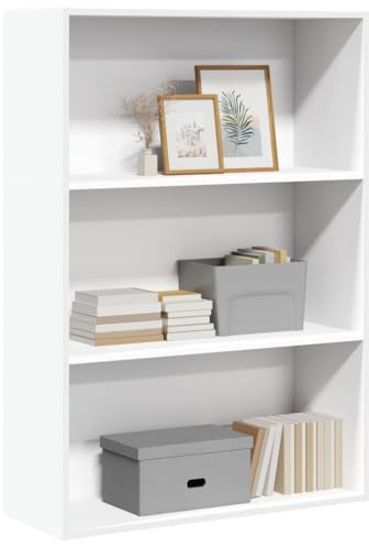 Myheimly Bücherregal Standregal Aktenregal Wandregal Raumteiler Regal Raumtrenner Büroregal Mehrzweckregal Weiß 80x30x114 cm Holzwerkstoff