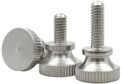 DLNTXFDG 1 Stück – 10 Stück M2 M2,5 M3 M4 M5 M6 304 Edelstahl Handgriffknopf Rändelschrauben Länge 3 mm – 35 mm(10pcs,M4 x 30mm)