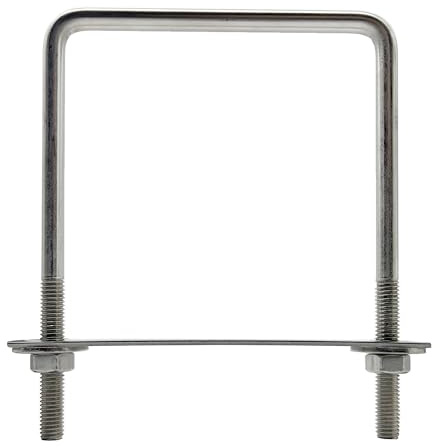 duoyif U-Bolzen Vierkant 2 Satz 100mm x 140mm Innerer Durchmesser 100mm | U-Schrauben M8, U-Bügel, Bügelbolzen Edelstahl Mit Mutter Rahmenplatte, U Bügelschraube FüR Rohr Befestigung