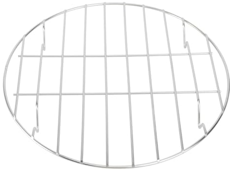 Garneck Grillrost Rund 25 cm Aus Edelstahl – Vielseitiges Kuchengitter Und Grillzubehör Für Mikrowelle - BBQ Und Backen – Ideal Für Fleisch - Gemüse Und Kekse