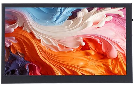 XUMIUZIY Monitor portátil de 7 con Pantalla táctil, Pantalla IPS para Juegos HDMI HD 1024x600 con ángulo de visión Completo de 170°,Altavoz Doble Integrado, Monitor Externo para RasPi,