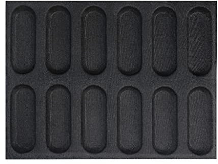 Vynetra Teglie per il pane in silicone antiaderenti 12 stampi per pane pagnotta panettieri panettieri panettieri padelle per pagnotta teglia da forno forata