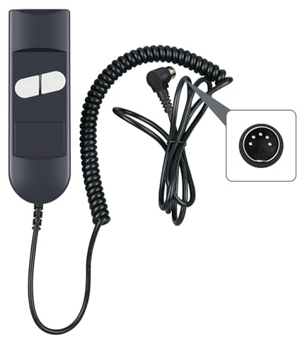 Lift Chair Replacement Remote, 5 Pin 2 Buttons Straight Power Recliner Remote Control Compatible with Most Lift Chair Brands