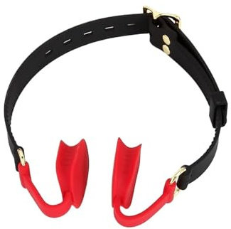 BFLaiCai Arnés Bucal Con Mordaza, Apertura Bucal, Esparcidor De Labios, Mordaza Bucal De Silicona, Sexo SM, Fetiches, Restricciones, Mordaza De Bola, Juego De Rol Bucal, Juguete Sexual