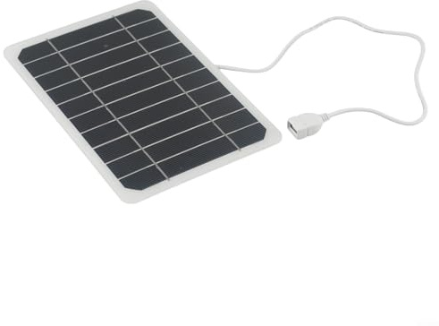 Oniissy Monokristallines Solarmodul mit USB-Ausgang, 5 V, 10 W, tragbares Outdoor-Ladegerät für Handys, Tablets und kleine elektronische Geräte