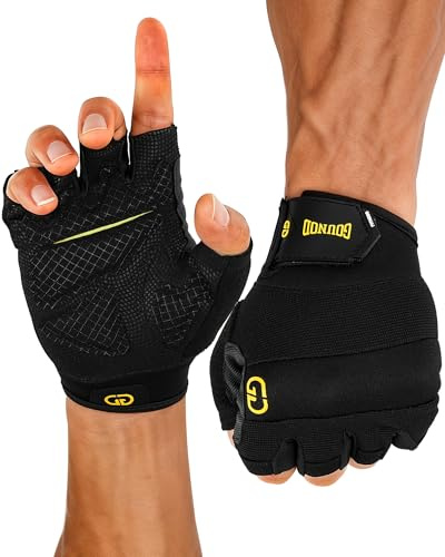 FitDA Weight Lifting Gloves, No-Slip Silicone Gym Gloves for Men & Women, Gym Workout Glove for Weightlifting, Training, Fitness, Hanging, Cycling, Pull-ups-L