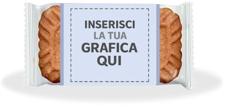 CandyFrizz Biscotti Lotus Personalizzabili con Foto o Logo – Da 30 Pezzi – Biscotti Monoporzione Incartati – Idee Segnaposto per Compleanno, Matrimonio, Battesimo, Comunione, Laurea (Celeste)