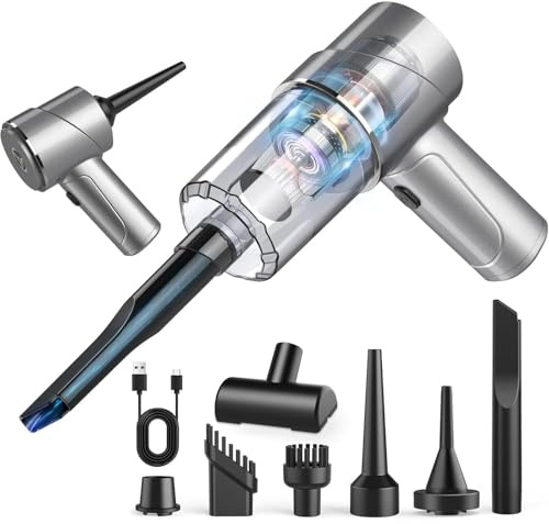 Jack's Classic Handheld Vacuum Cleaner, Hand Held Vacuum Cordless, USB Car Vacuum Cleaner for Car, Home, Office, Kitchen