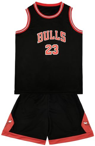 BSBUY 2 stycken baskettröja, barn, baskettröja, torr snabb tröja och shorts, baskettröja, ärmlös, set, pojkar flickor, barntröja, kostym barn, basketlektröjor för 4–14