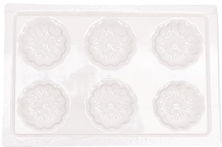 HEEPDD Puddingform 6 Hålrum Non-Stick PP Jelly Mousse Dessertform, 2,5 Tums Individuella Portioner, Flexibel Pop-Out-design för Snow Skin Mooncake Mini Tarts (KLAT001)