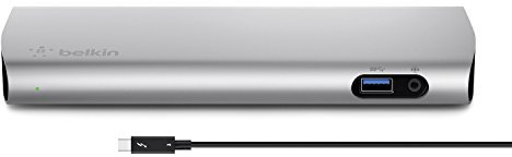 Belkin Dock Thunderbolt 3 con cavo Thunderbolt 3 da 0,8 m per MacBook Pro (2016 o versioni successive), doppia velocità di trasferimento dati 4K a 60 Hz, 40 Gbps