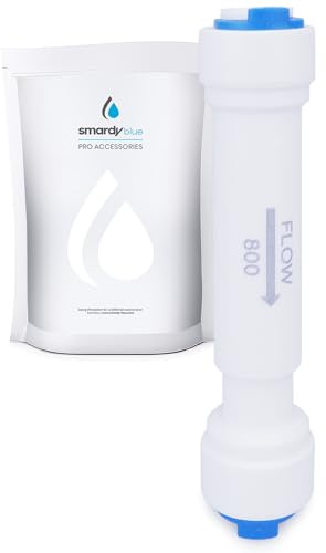 smardy Durchflussbegrenzer 800CC Flow Restrictor für 1/4 (6,35mm) Wasserschlauch Osmoseanlagen Umkehrosmose Wasserfilter Kühlschrank Side by Side