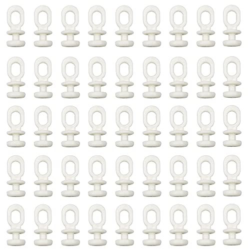 DCQQ 100 Stücke Gardinengleiter Weiß Plastik Gardinenröllchen Schienen-Gleithaken Gardinen Röllchen Gardinenhaken für Schienen für Fenstervorhänge Türvorhang Duschvorhänge