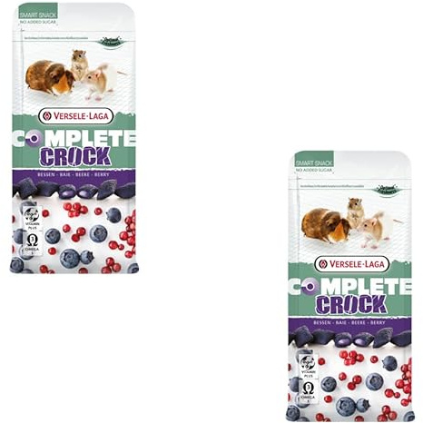 Versele-Laga Complete Crock Berry | Paquete Doble | 2 x 50 g | Snack para Conejos y roedores | Cubierta crujiente y Relleno de Bayas Suave | Fácil de digerir y sin azúcar añadido