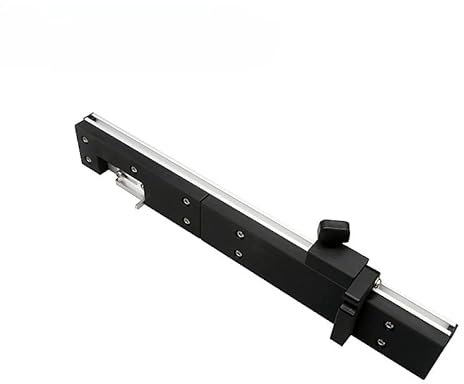 KhUKhu Präzisions-Gehrungslehre, Aluminium-Tischkreissägen-Gehrungslehre mit 60° abgewinkelten Enden für max. Schaftunterstützung und EIN Flip-Stopp für wiederholte Schnitte (Set B)
