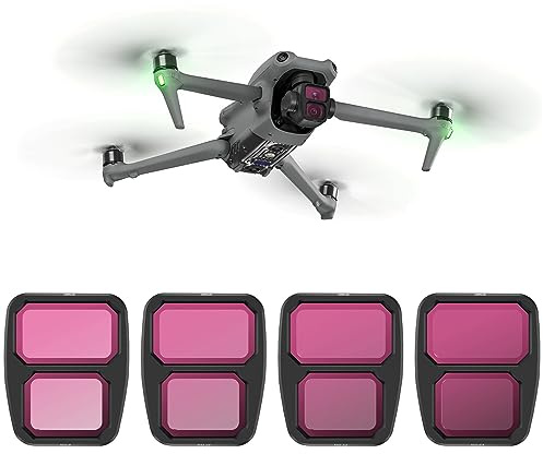 ND Filter Set Compatible for DJI Air 3 Drone Lens Filters ND8/ND16/ND32/ND64, Neutral Density Filter for Air 3 Drone Accessories, 4Pack