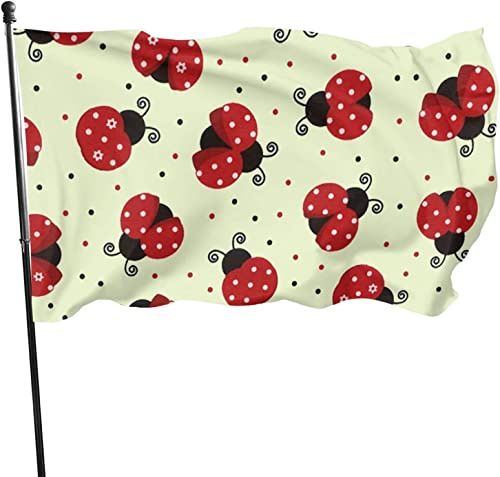 3x5 Ft Bandiera Decorativa per Esterni Grande Bandiera da Giardino Insetto Punto Rosso Ban