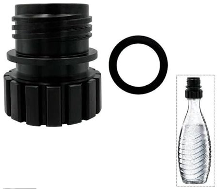 Adaptateur pour verre cristal Sodastream vers bouteille plastique noir