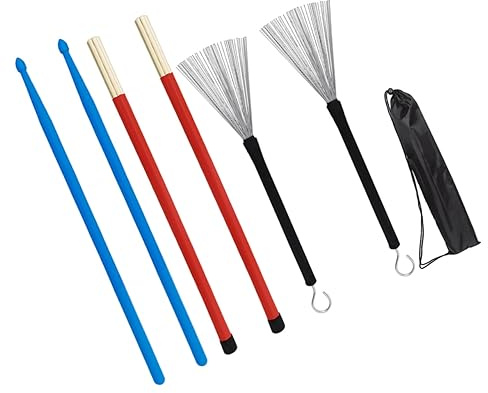 TOYANDONA 1 Juego Accesorios para batería de percusión bajo instrumentos musicales accesorios para baquetas cepillo de tambor universal palillo de tambor arce masa instrumento musical Metal