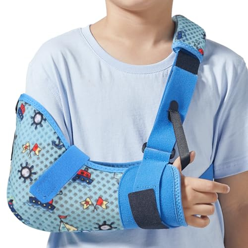 Willcom Armschlinge für Kinder mit Hüftgurt, Atmungsaktive Armschlaufe, Unterstützung für gebrochenen Arm, Schlüsselbein, Ellenbogen, Handgelenk(Atmungsaktive Version, Rechter Arm XXS, 48-60CM