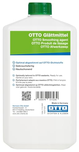 OTTO Glättmittel 1000 ml für Silikon-, Polyurethan- und MS-Hybrid-Polymer-Dichtstoffe, Transparent, Glättmittel, Flüssigkeit, 1E+3 ml, Generisch
