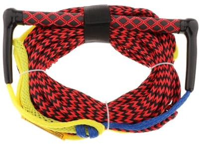 Wasserski Leine 23 m Wasserski-Seil, sicheres Surfen, schleppbares Wassersport-Seil, Wasserski-Seil mit Griff for Wakeboard, Knieboard, Wakesurf-Sport Für Wassersport(Red)