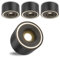 URing Lot de 4 LED Spots de Plafond Noir - Ultra Plat - Ø97x55mm - Spot LED en Saillie 8W 1680LM - 4000K Blanc Neutre - Spot Plafonnier Rond 230V, Spot Plafonnier en Aluminium, Spot Interieur Plafond