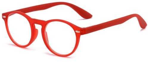 ABETOS Lesebrille Rund Damen Herren Mode Retro Runde Lesebrillen/Brillen mit Federscharnier Vollrandbrille 0,0 1,0 1,5 2,0 2,5 3,0